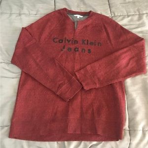 Large Dark Red Calvin Klein Sweater
